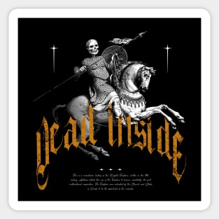 Vintage Dead Inside | Vintage | Dark Fantasy | Quote | Yellow Sticker